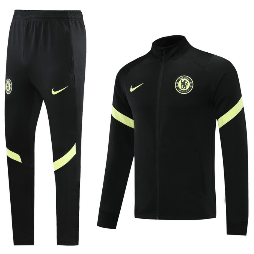 2021/22 Chelsea Black Training Kits Jacket with Pants